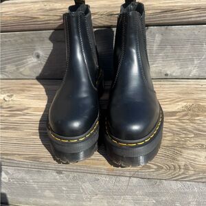 Doc Marten smooth leather platform Chelsea boots